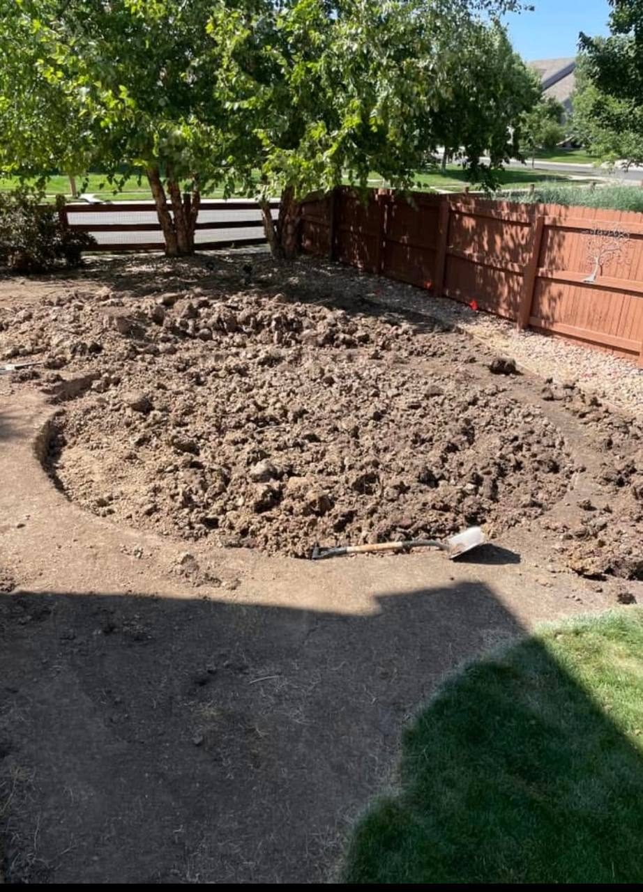 Landscape renovation — excavation