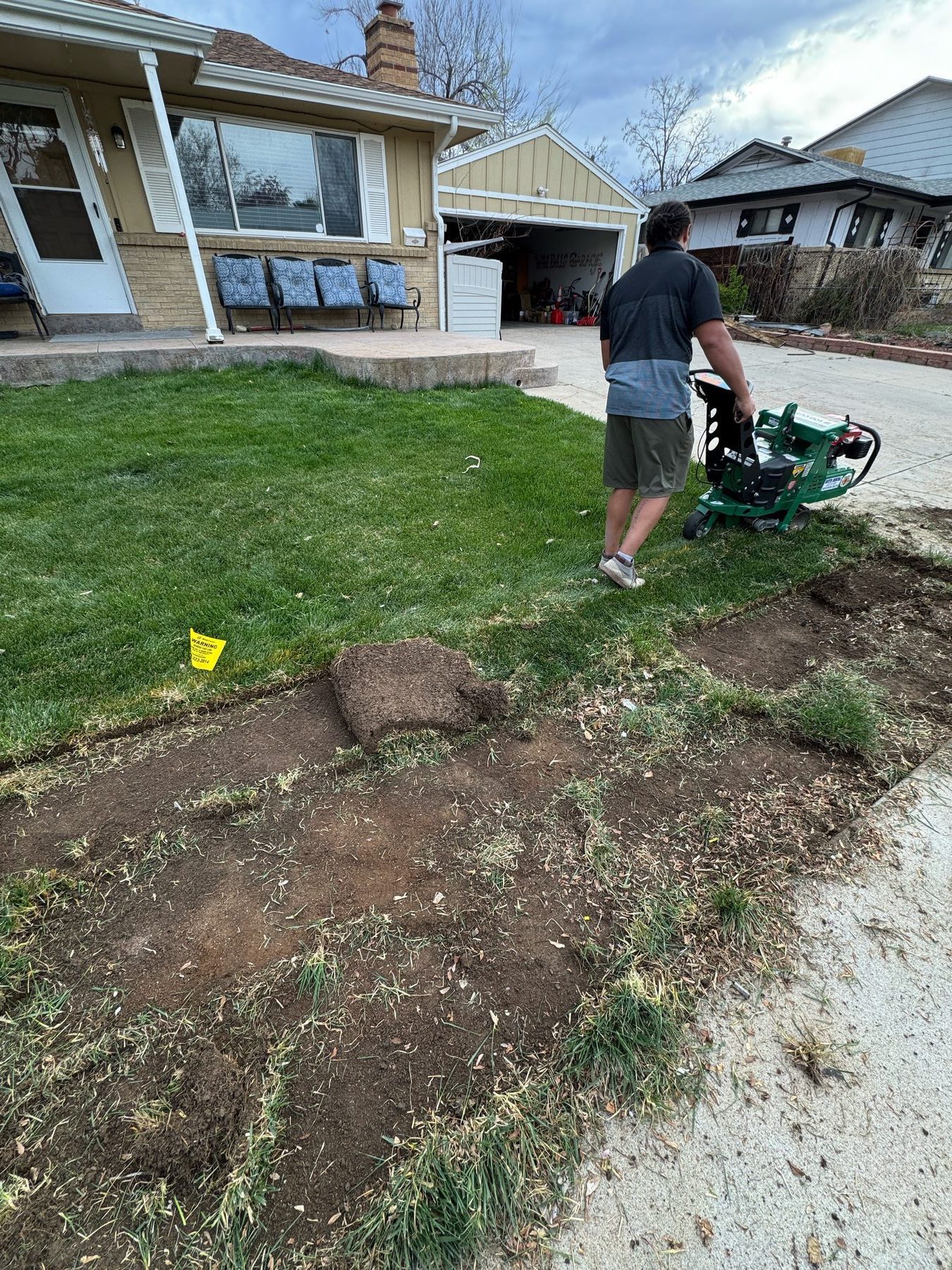 Front yard sod — tear-out